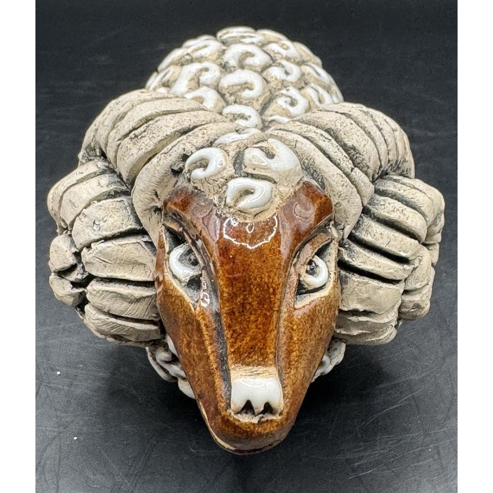 Vintage Artesania Rinconada Big Horned Sheep Ram Retired Signed Figurine - Picture 2 of 10